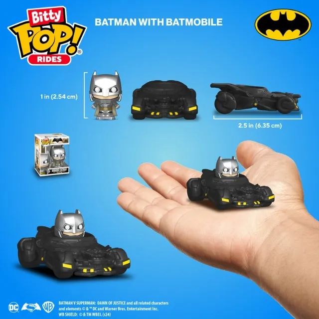 Funko Bitty Pop Rides DC Batman com batmóvel Novo Original  - Foto 4