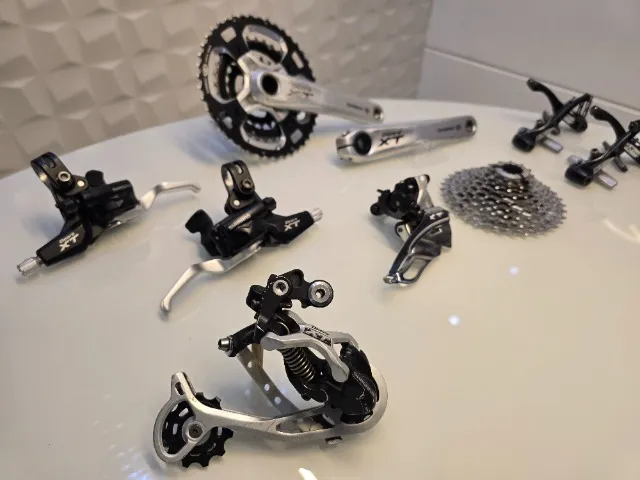Kit Shimano Deore XT 3x9, linha: M750 (Raro Estado) Completo