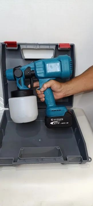Pistola de pintura a bateria 21v 