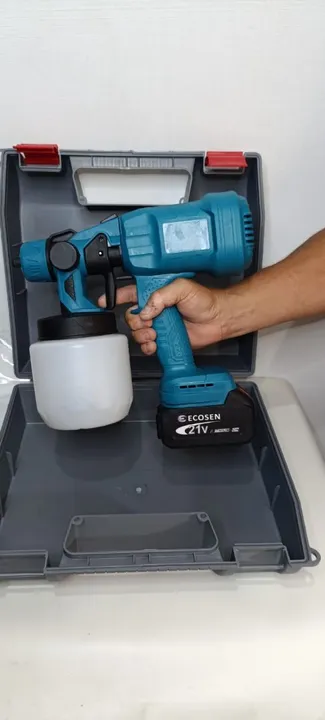 Pistola de pintura a bateria 21v