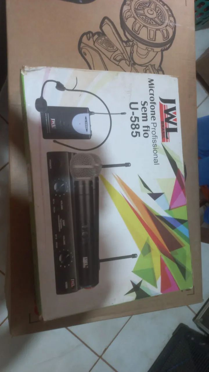 Microfone sem fio duplo de mão  - Foto 2