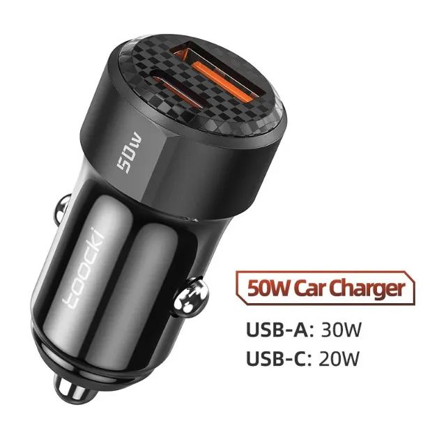 Carregador Veicular 50w Turbo Pd 2 Portas Toocki - Foto 5
