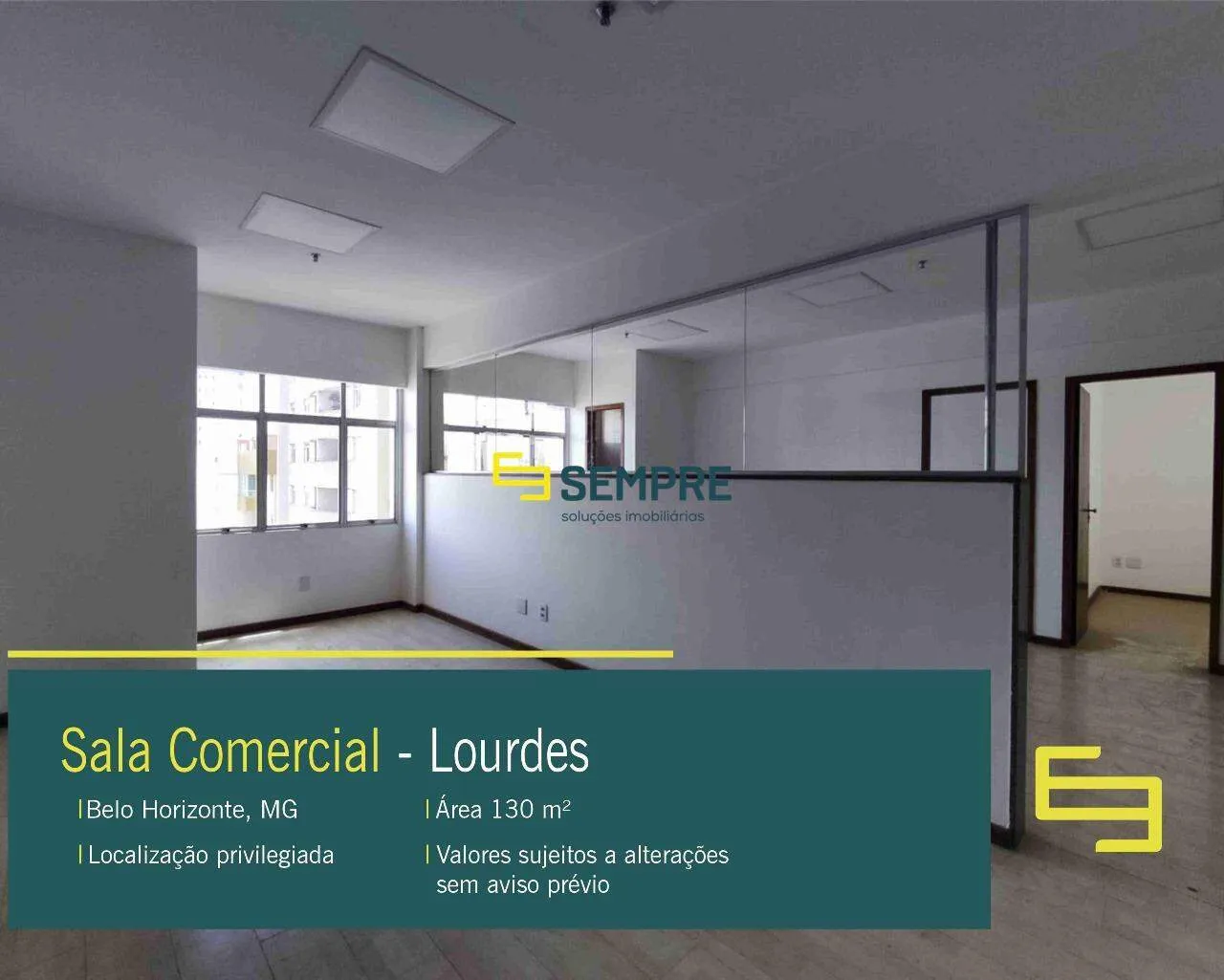 Sala comercial para alugar no Lourdes em BH - Edifício WorkShop
