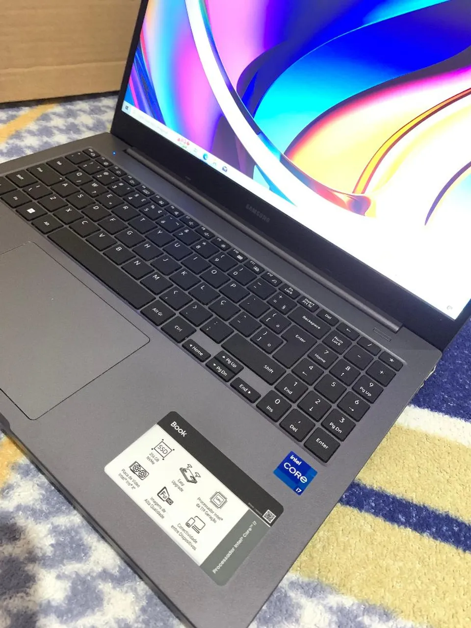 Notebook samsung core i7 11º geração Ghz 4.70, SSD NVMe 256GB, 8GB RAM<br>