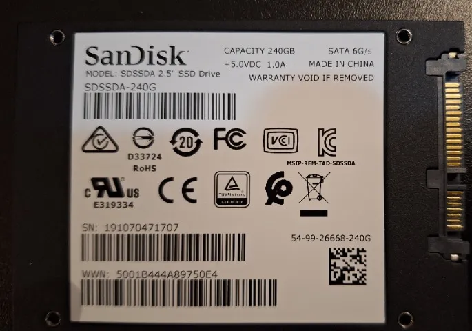 SSD SANDISK -240 GB - SEMI NOVO