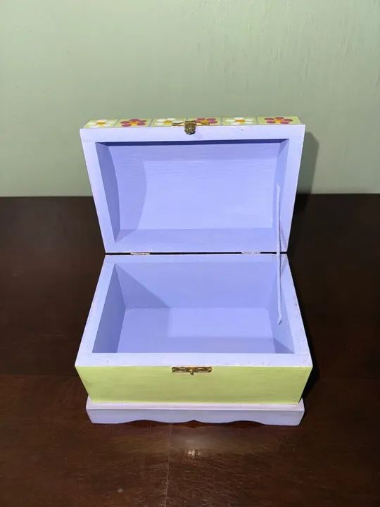 Caixa Bau pequeno Coelho de Pascoa Artesanato - Foto 4