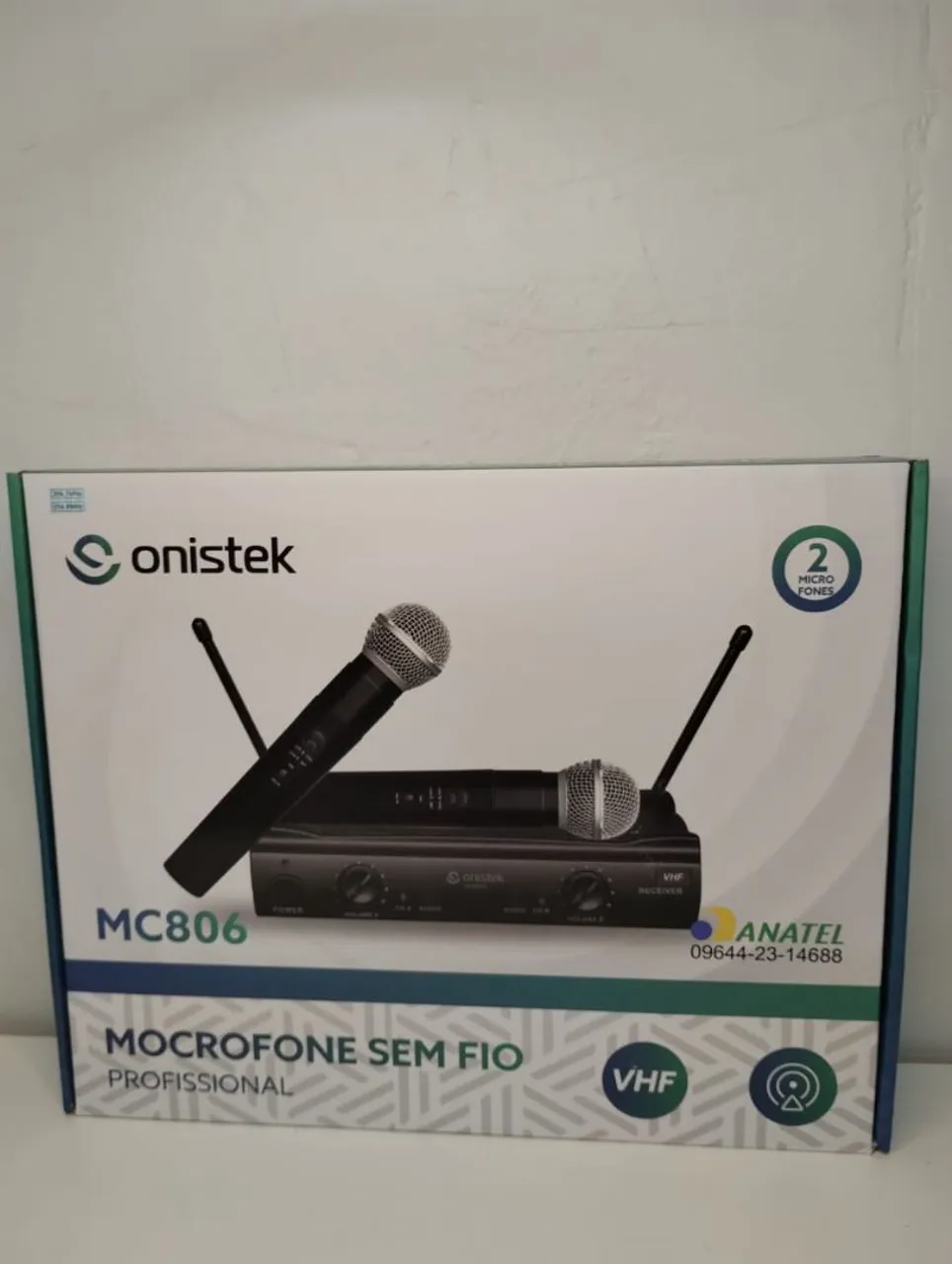 Microfone Sem Fio Profissional Onistek MC806 - 2 Microfones