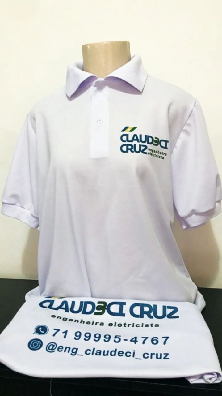 Kit 10 Camisas Polos Personalizadas Fardamento Empresa Frente e Costas - Foto 2