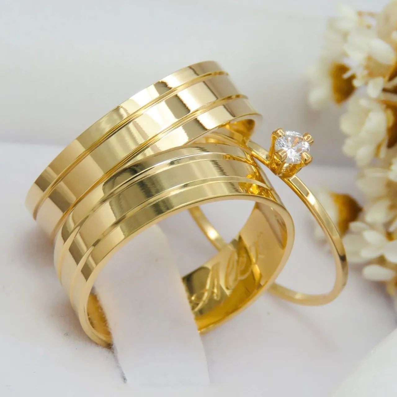 PAR DE ALIANÇAS COMPROMISSO 