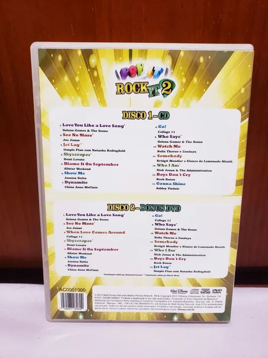 Cd+Dvd Pop it Rock it 2 com Dmei Lovato, Selena gomez, Joe Jonas  - Foto 2