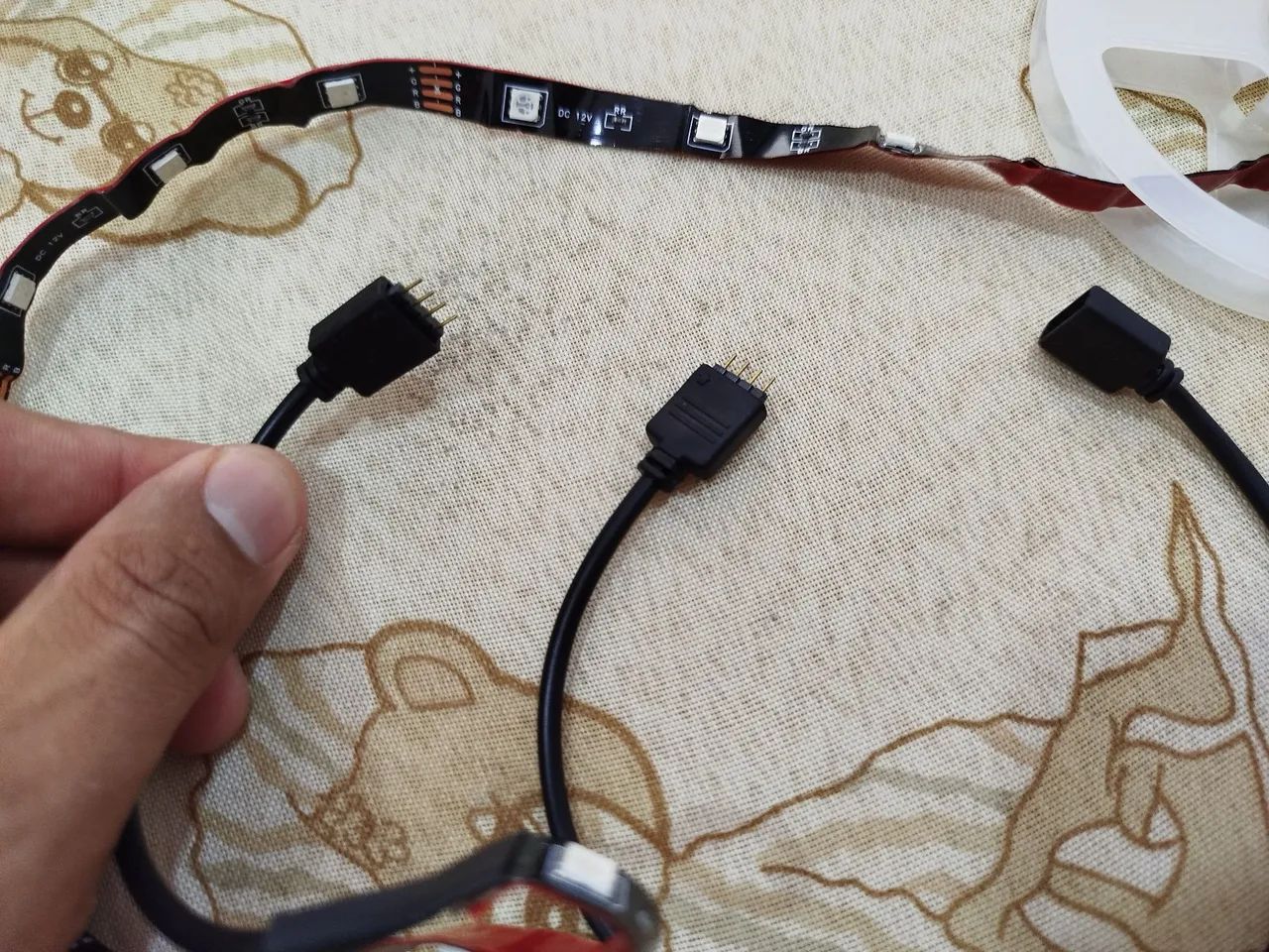 Fita de led USB e para placa mãe 