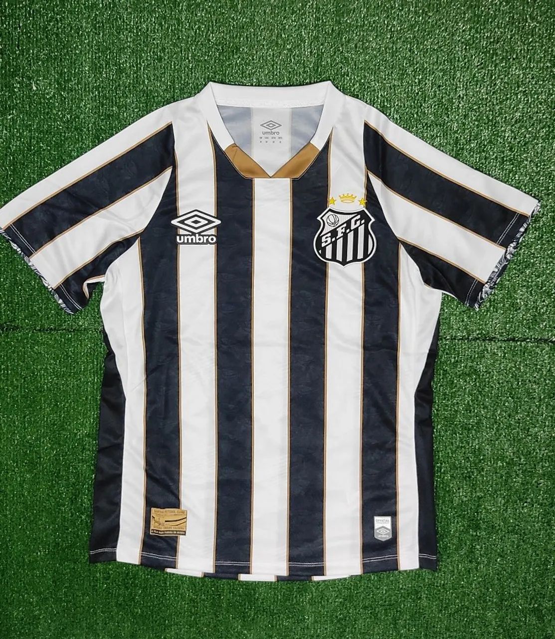 Camisa de Futebol do Santos - Umbro Listrada - Foto 4