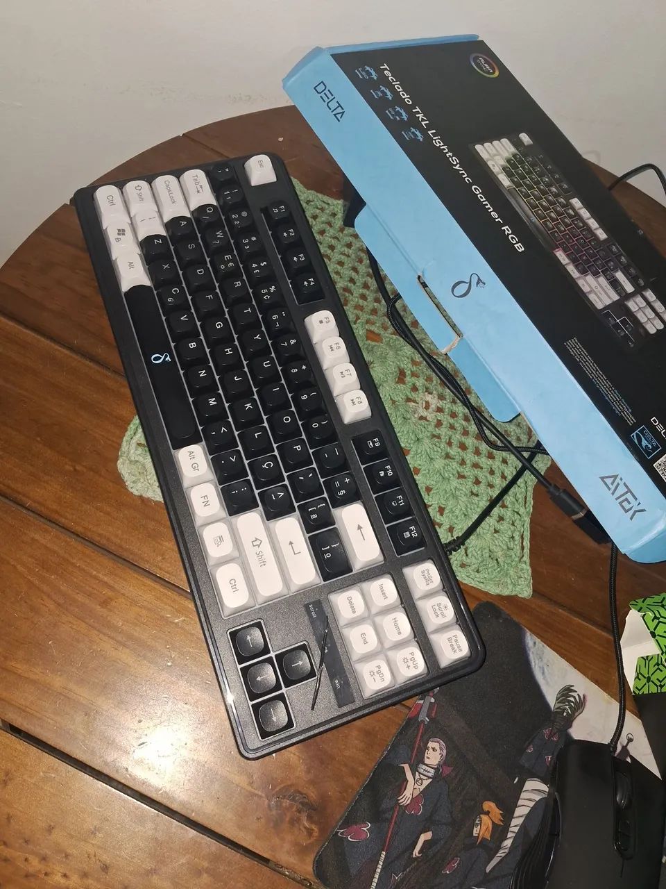 Teclado semi mecânico e mouse 4800 dpi - Foto 4