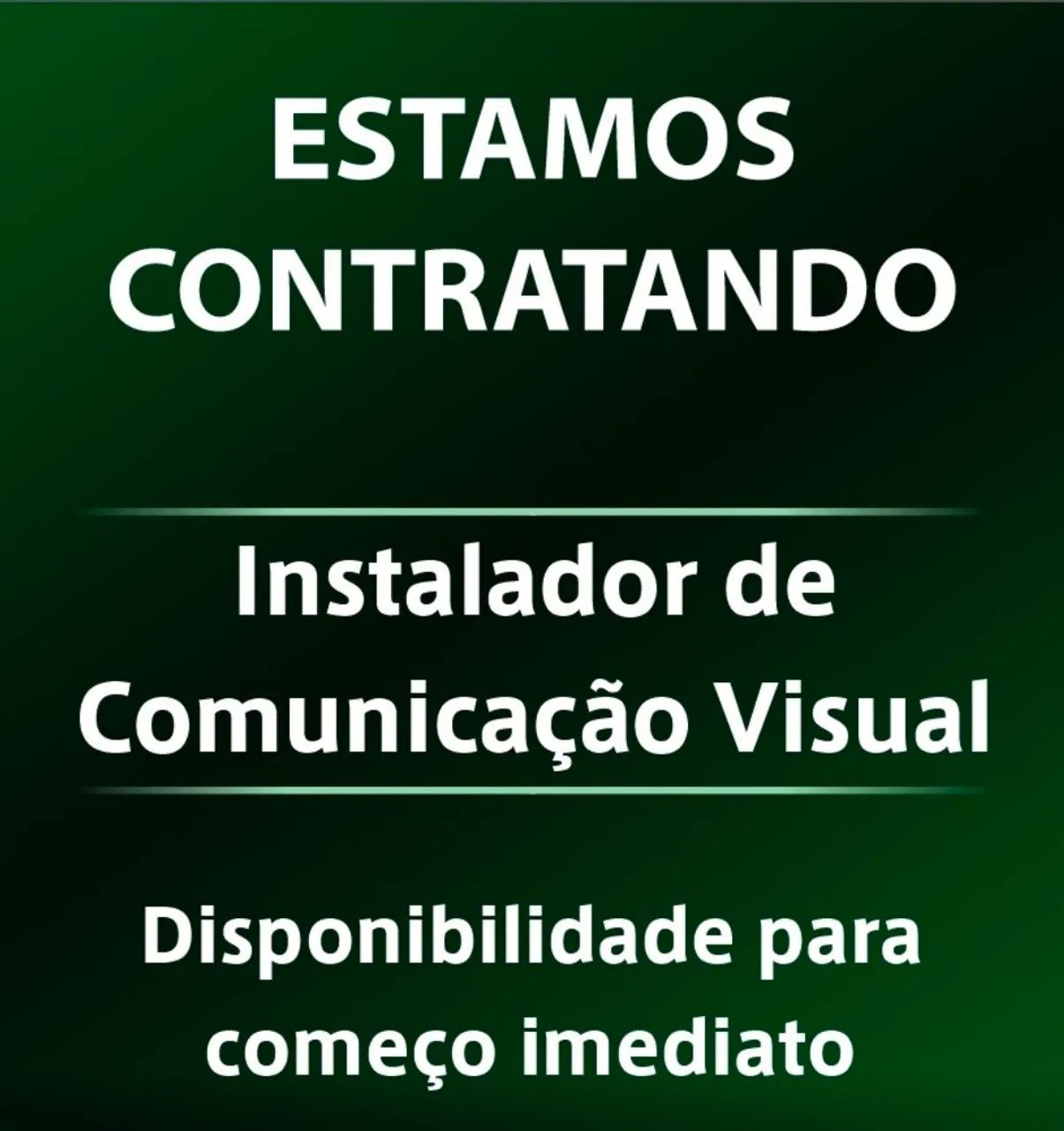 Instalador de comunicação visual 