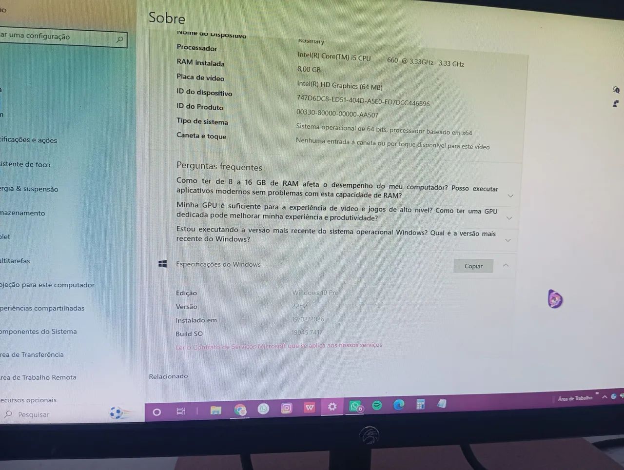 Computador Windows 10 pro na garantia - Foto 2