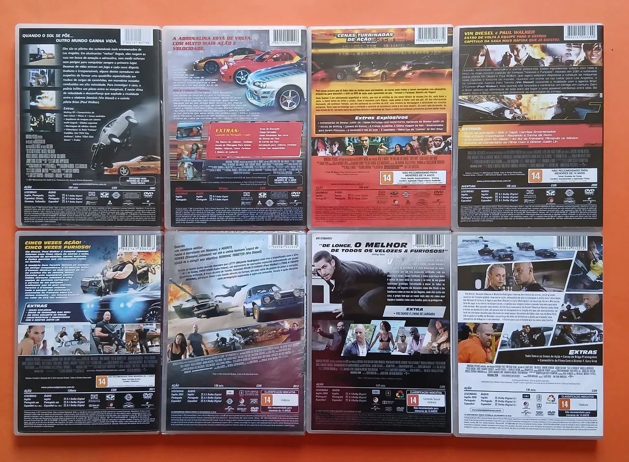 Dvd Coleção Velozes e Furiosos 1 à 8 - Foto 2