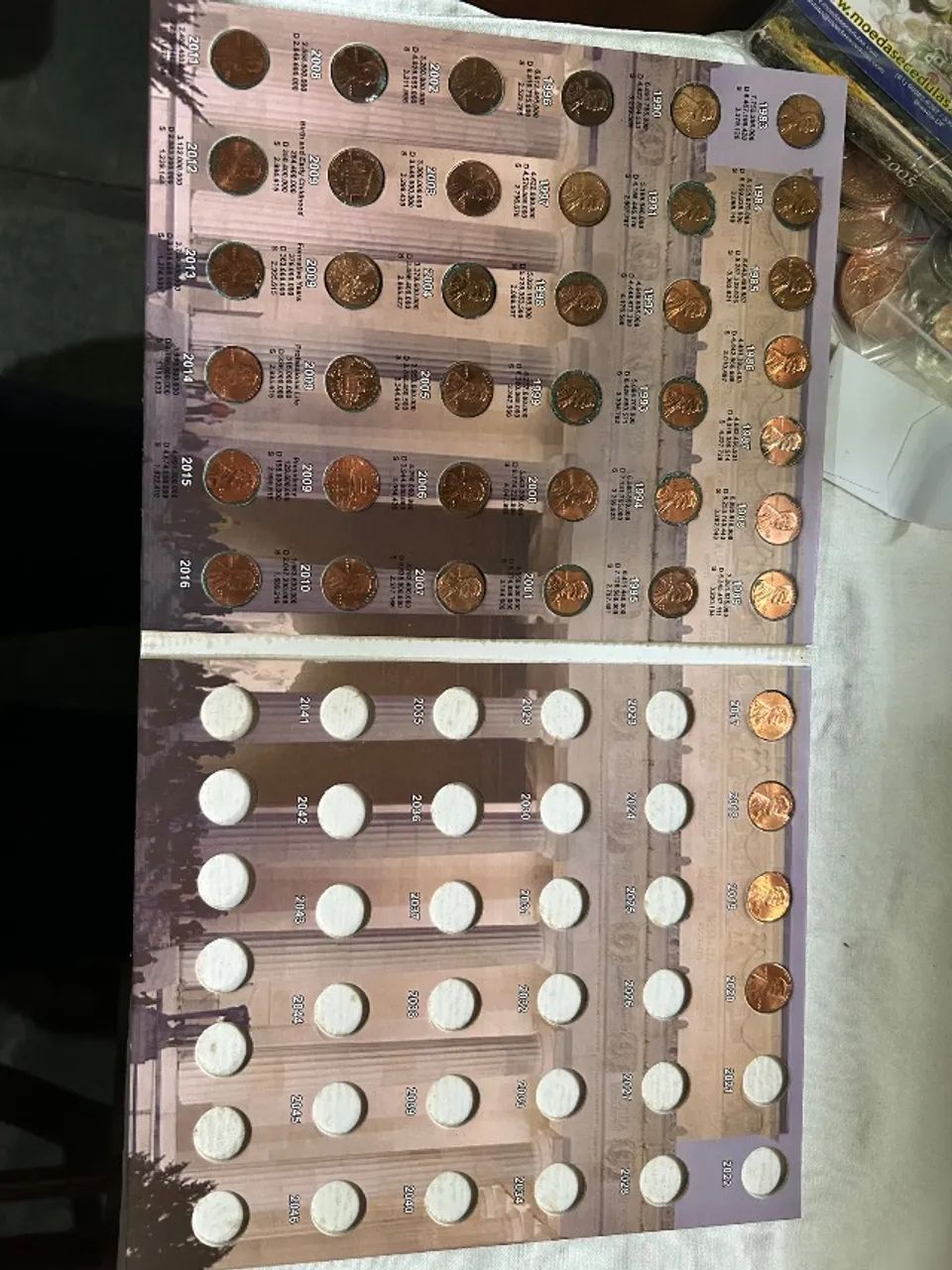 Coleção de moedas de 1 centavo americanas  - Foto 2