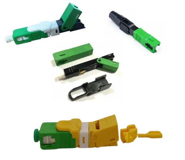 Fast Conector Óptico De Campo Ftth Sc Apc Verde Fibra óptica