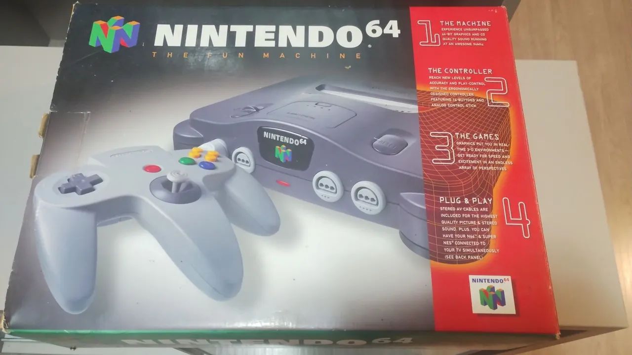 Nintendo 64 com caixa berço mais star fox - Consoles de Vídeo Game
