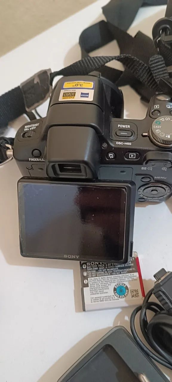 Câmera Sony Cyber-shot Dsc-h50 Completa Bateria Np-bg1 Cartão