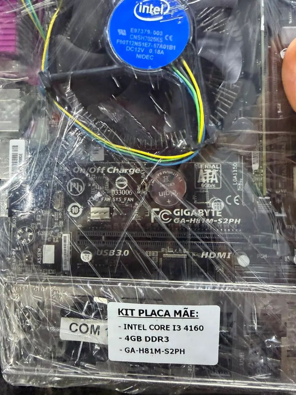 Kit Placa Mãe COMPLETA I3 Seminova - Foto 3