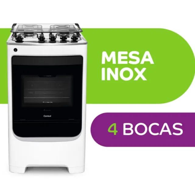 Fogão 4 Bocas Consul Branco CFO4 NABUNA - Foto 3
