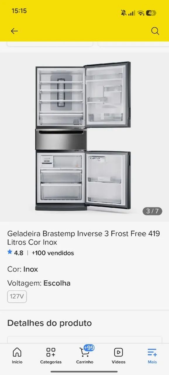 Geladeira inox  - Foto 3