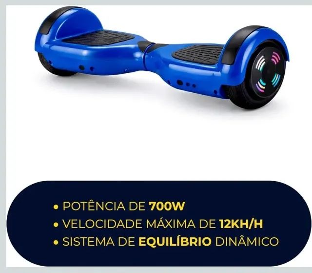 Hoverboard Skate Elétrico 6.5" com Led e Bluetooth Brinovar - Foto 4