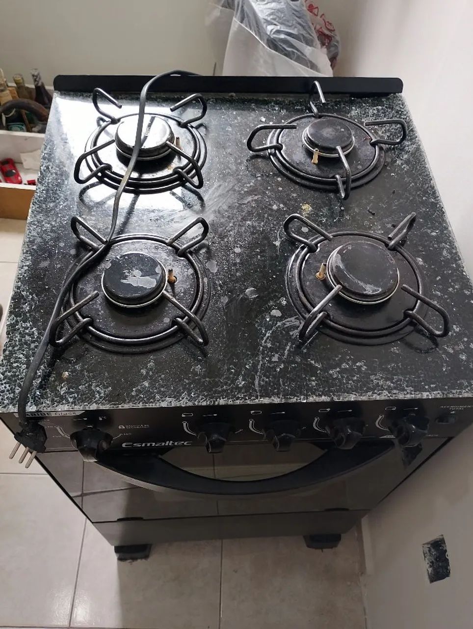Fogão com mesa de vidro quebrado  - Foto 2