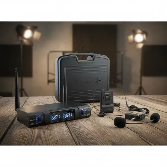 Microfone Karsect Ks248dh Duplo Headset Preto - Foto 2