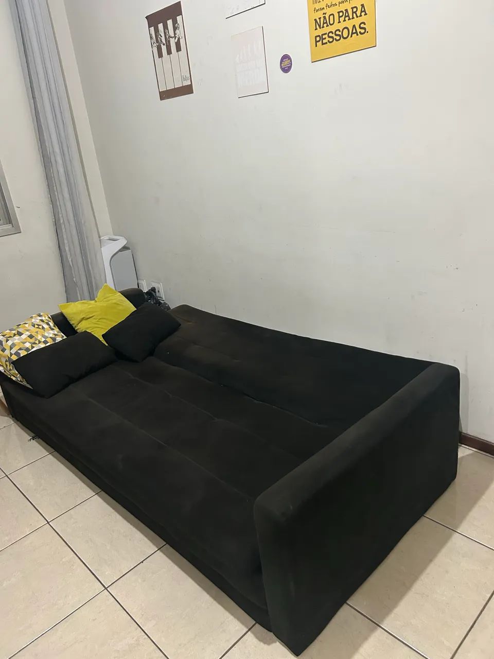 Sofá Cama Preto - Foto 2