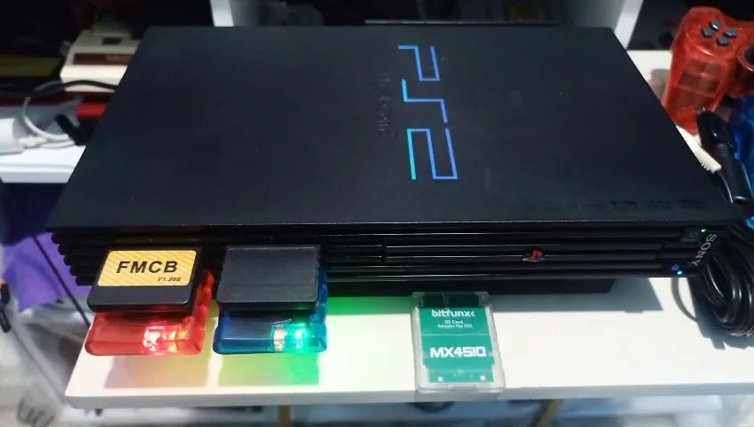 PlayStation 2 Fat Japonês SCPH-30000 + SSD 240GB + 3 Controles