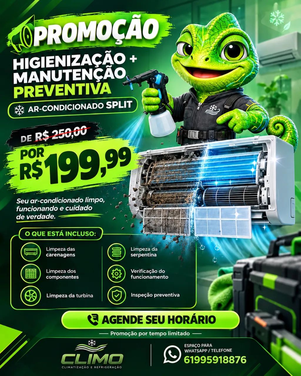 Manutenção e Higienização de AR-CONDICIONADO 