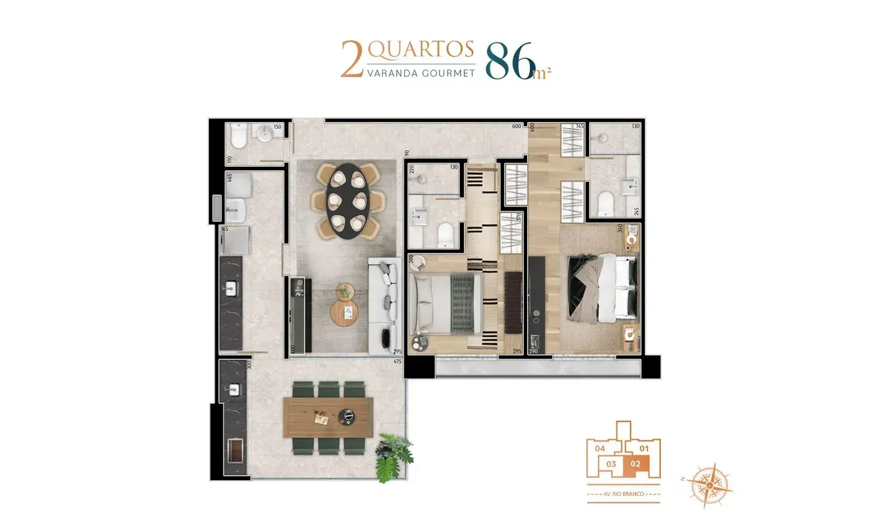 PLANTA 86m²