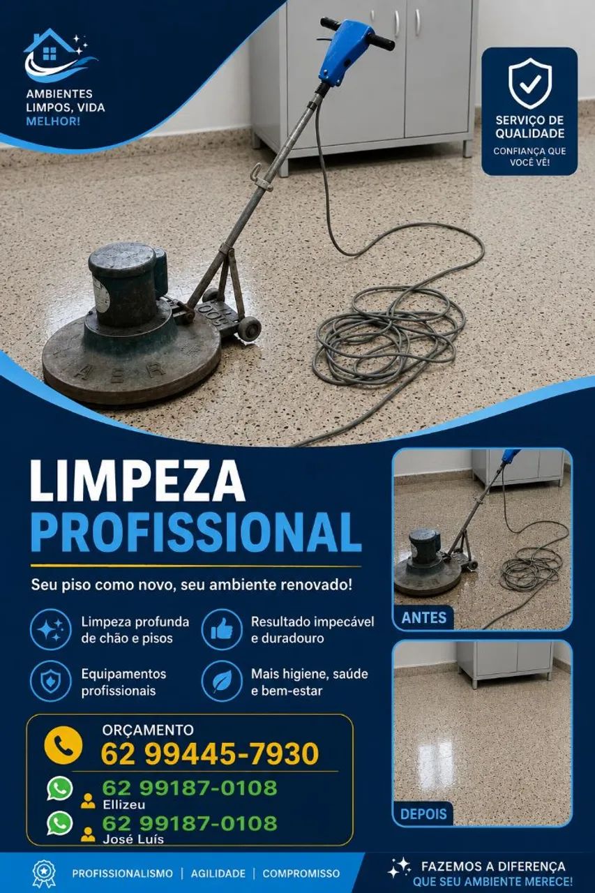 Limpeza com Máquina De Lavar e Encerar