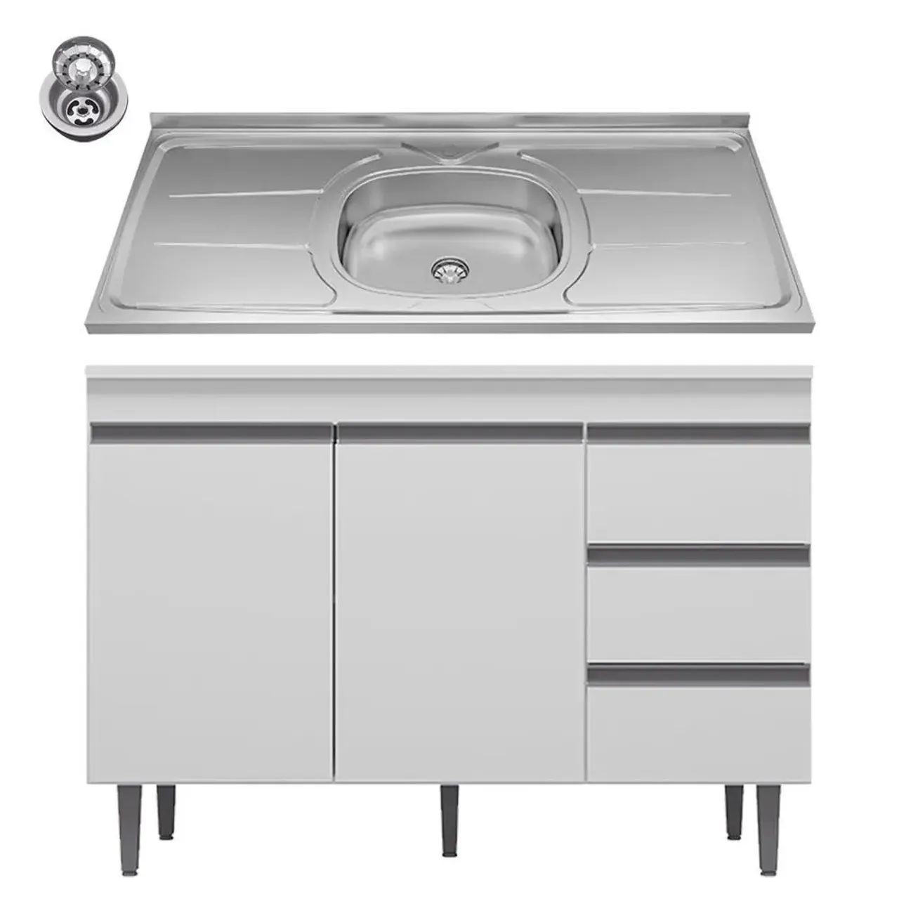 Balcão de MDF com cuba em Inox - Foto 2