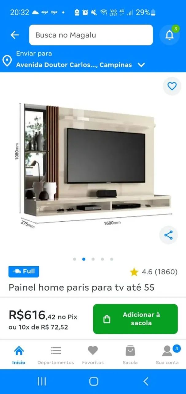 Painel de TV 55 - Foto 3