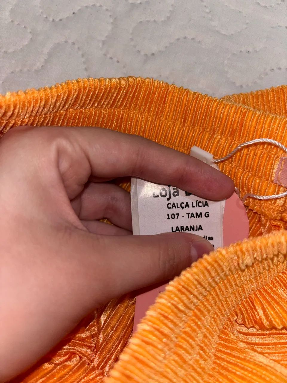 Conjunto feminino laranja calça + blusa - Foto 2