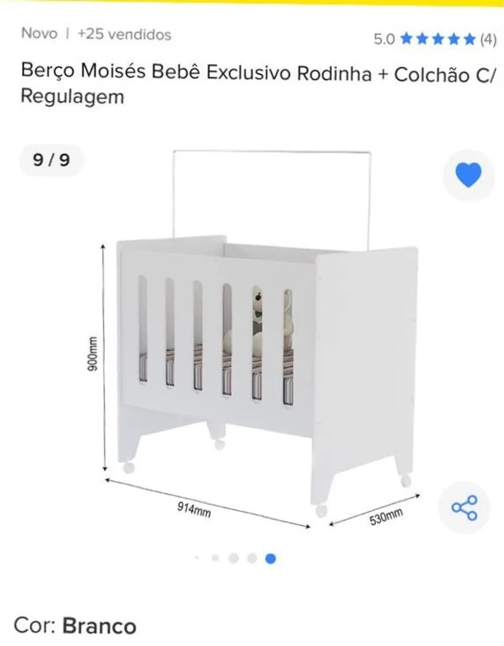 Vende-se mini berço com colchão  - Foto 3