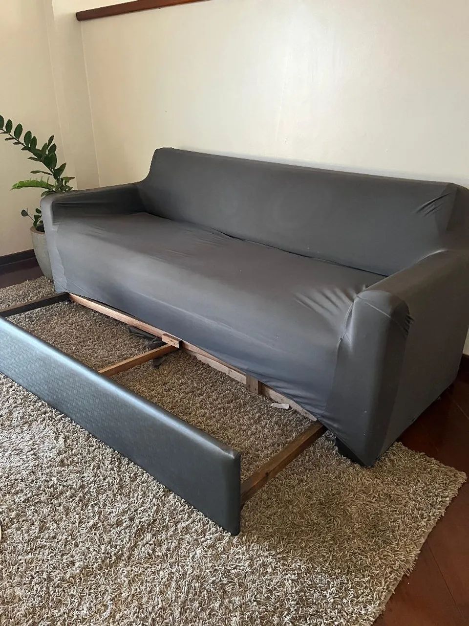 Sofá cama cinza  - Foto 2