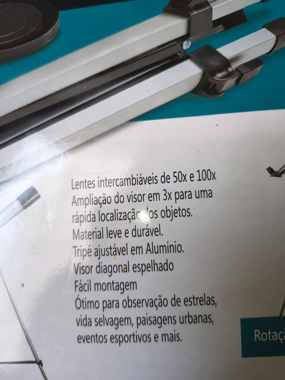 Telescópio refrator com tripé  - Foto 2