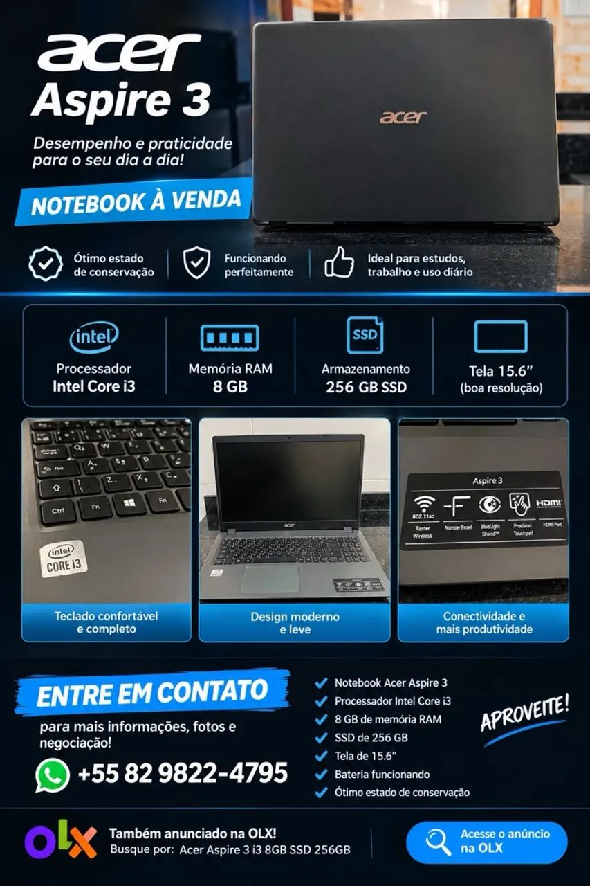 Notebook acer a venda 