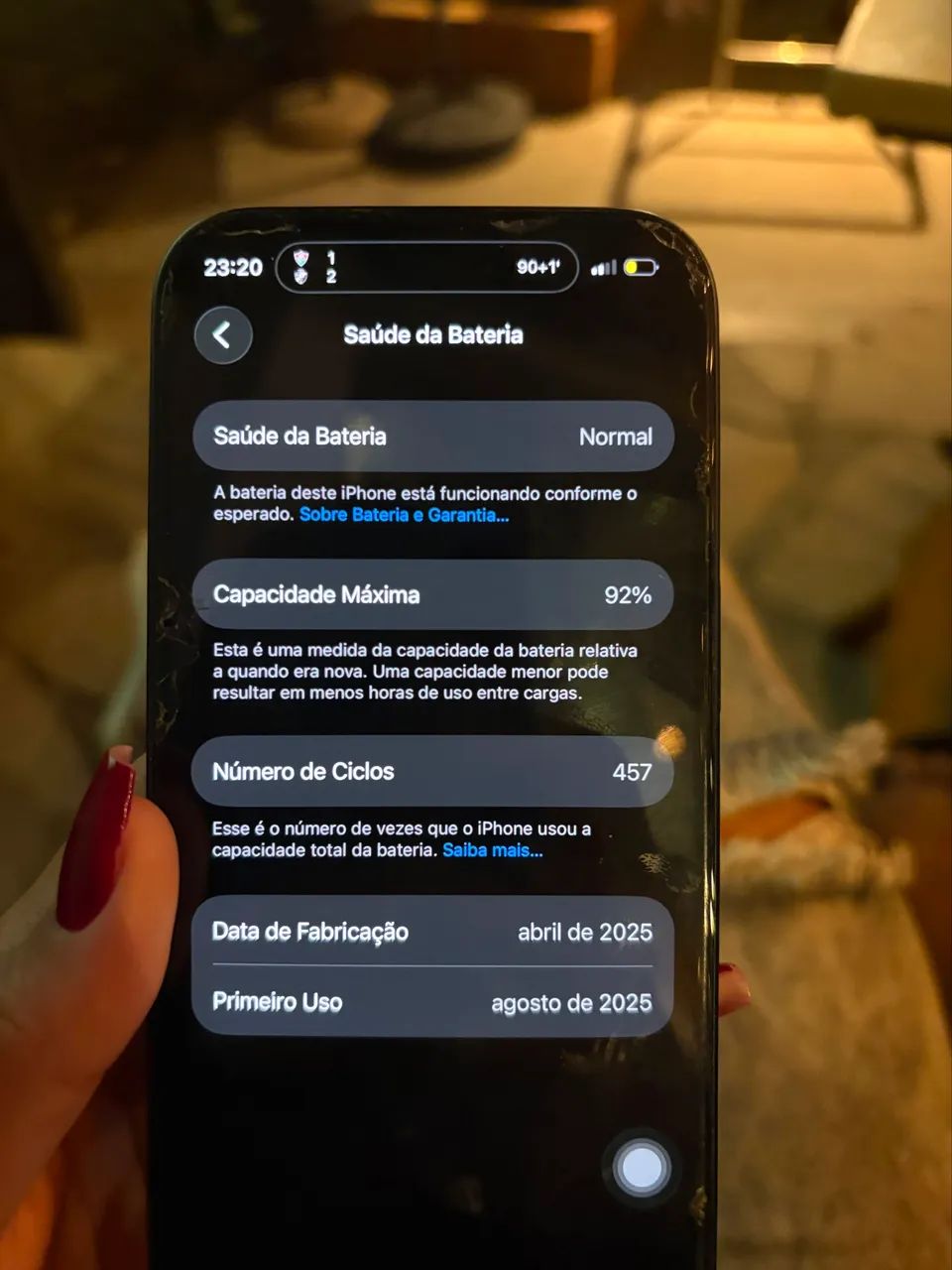 Iphone 16 preto, 128gb, com 92% de saude de bateria  - Foto 3