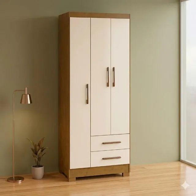 Guarda roupa de solteiro 3 portas batentes solteiro 