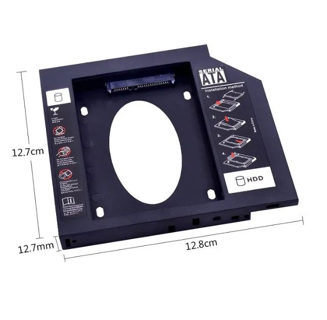 Adaptador Caddy  Hd Ssd  Gaveta Dvd Notebook 12,7mm  - Foto 4