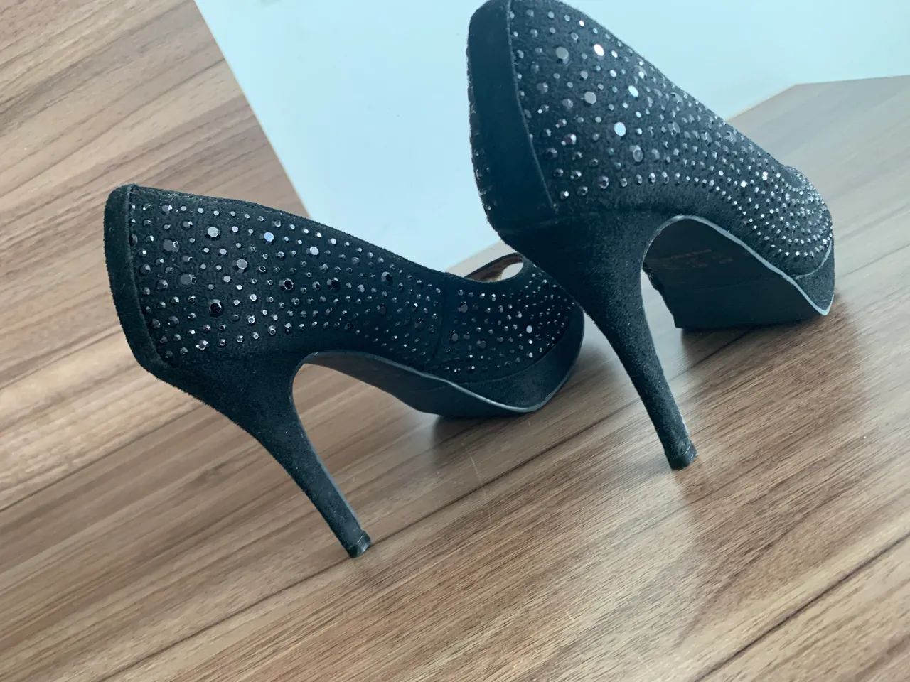 Sapato clássico estilo Peep Toe com salto 11cm da Corello número 36 - Foto 3