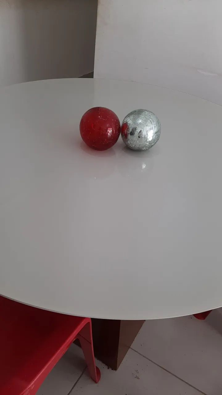 Bolas de vidro decorativas R$ 100,00