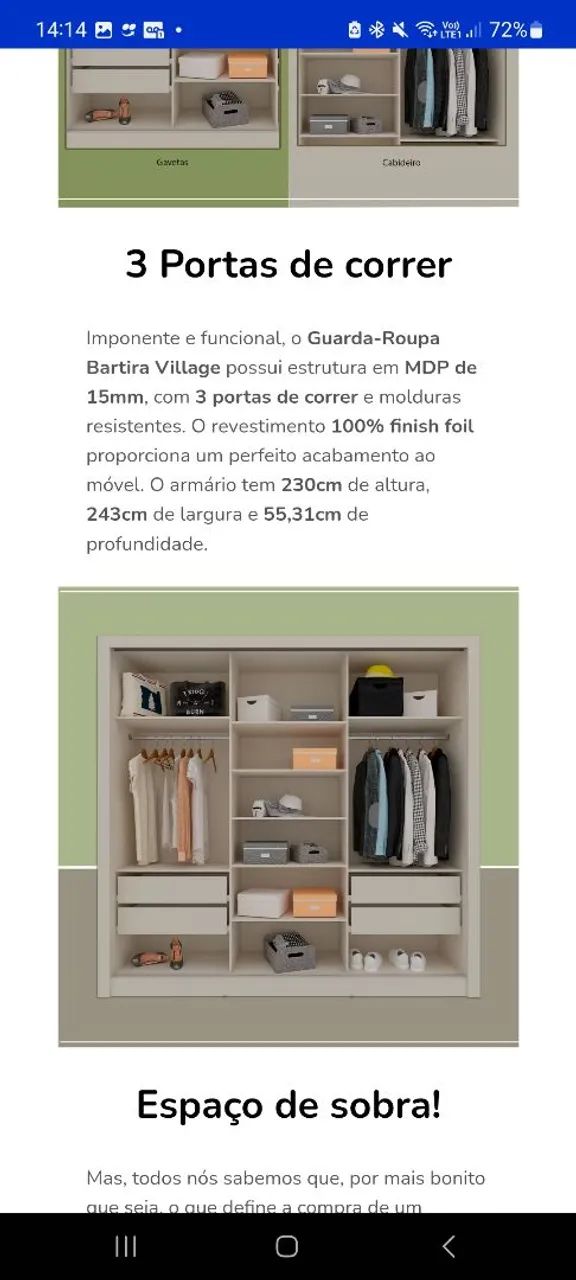 Guarda roupa de casal - Foto 2