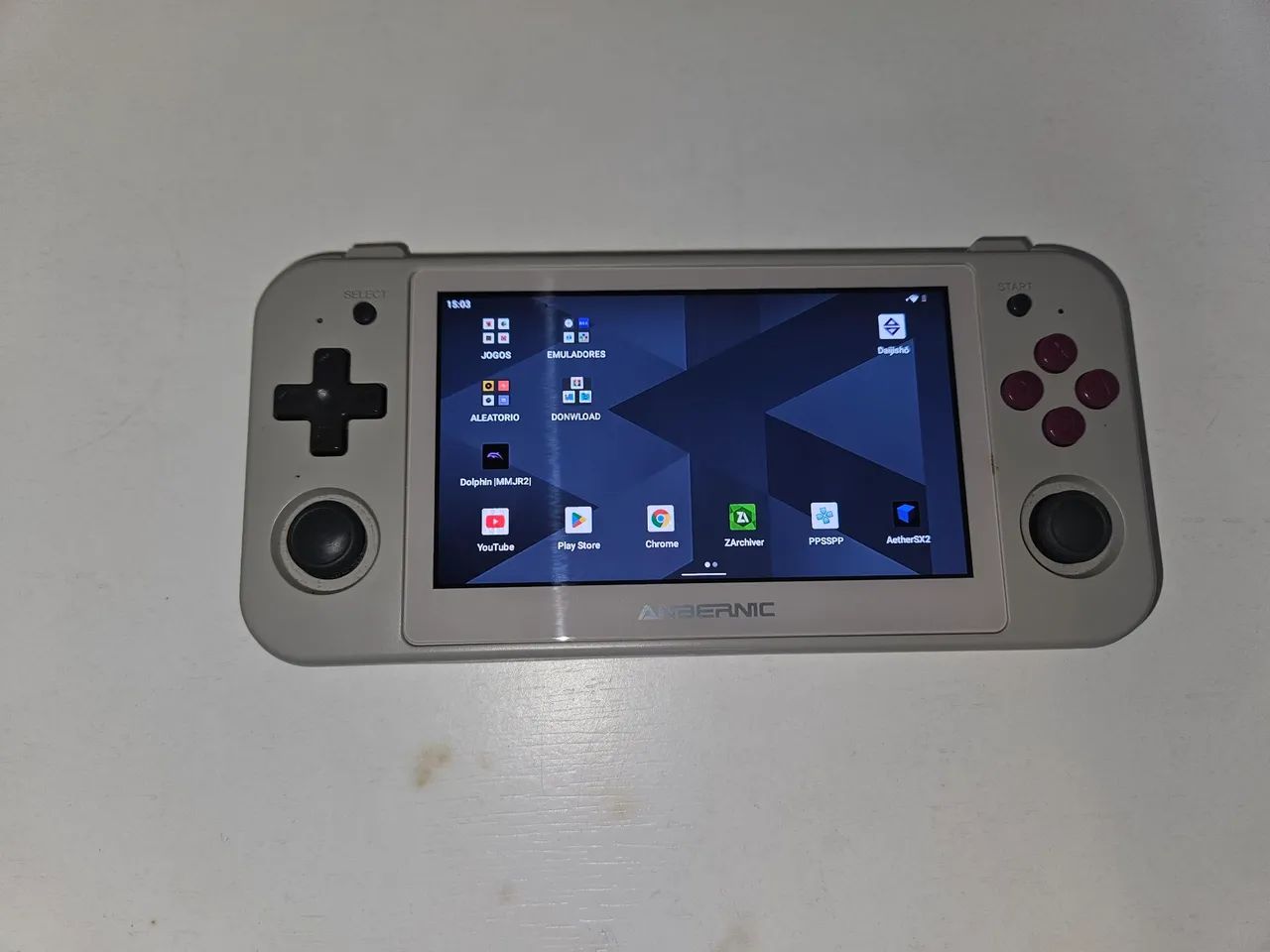 Anbernic RG505 128GB + Cartão 256GB com 5000 Jogos + Case Original