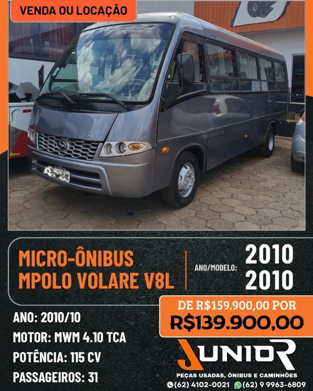 Micro-onibus Volare Marcopolo V8 2010/10